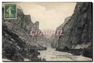 Old Postcard Alpes Maritimes Gorges Cians Exit Gorges