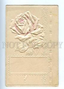 164701 ROSE w/ applique Vintage Embossed Card