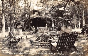 Cottage Grove Camp Real Photo - Higgins Lake, Michigan MI