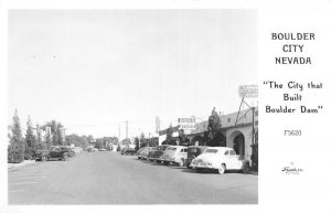 Boulder City Nevada Street Scene Frasher Real Photo Vintage Postcard AA82322