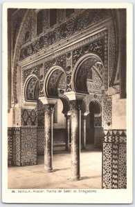 Seville Alcazar Puerta del Salón de Embajadores RPPC L. Roisin Spain