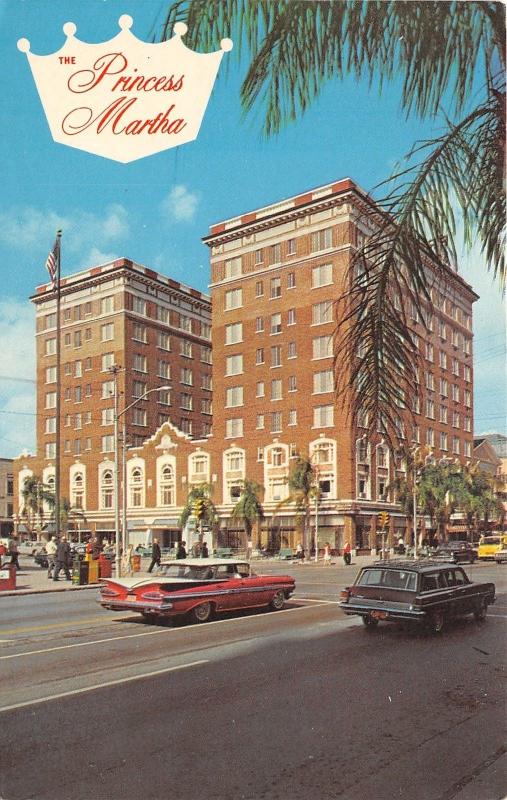 St Petersburg Florida~Princess Martha Hotel & Street Scene~NICE Classic Car~'60s