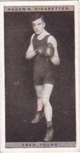 Ogdens Vintage Cigarette Card Pugilists In Action 1928 No 50 Fred Young