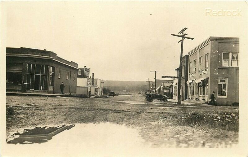 MI, Grand Marais, Minnesota, Street Scene, RPPC