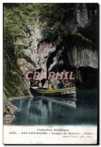 Old Postcard Aix les Bains Gorges Sierroz Gresy Boat Christopher collomb