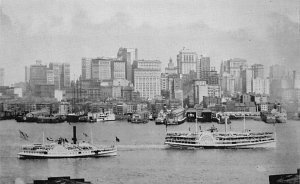 John Sylvester Steamship At New York Harbor Steamer Ship 