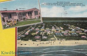 Postcard Ellinor Village Resort Colony Daytona Beach FL