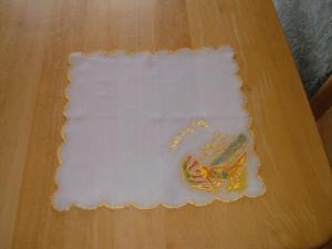 Painted Handkerchief Silkscreened, Bathing Beauty Santa Cruz, California