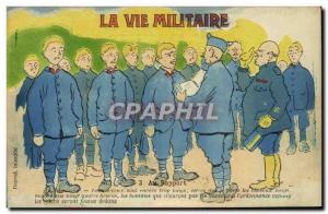 Old Postcard Army Military life In the report