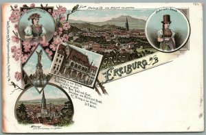 FREIBURG GERMANY ANTIQUE POSTCARD