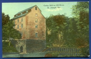 St Joseph Missouri mo Corby Mill on 102 River postcard 
