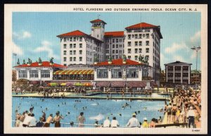 New Jersey OCEAN CITY Hotel Flanders and Outdoor Swimming Pools LINEN