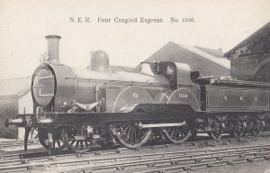 NER Four Coupled Express No 1506 Antique Train Postcard