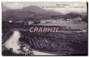 Old Postcard Banyuls sur Mer Panoramic Automotive