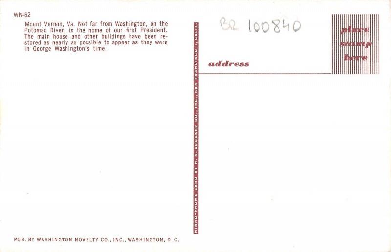 BR100840 mount vernon va not far from washington    usa