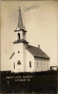 Humboldt SD South Dakota Lutheran Church Goebel Real Photo Postcard c1910