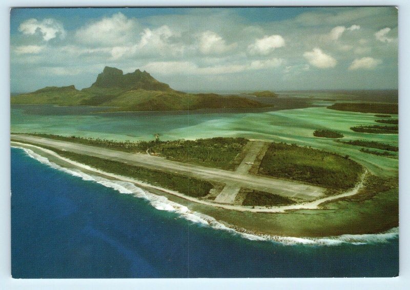 BORA BORA, French Polynesia ~ MOTU MUTE Airport Built 1943 American Troops 4x6