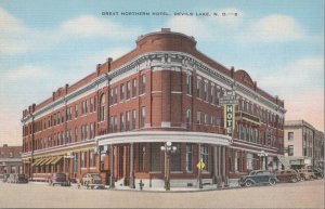 Postcard Great Northern Hotel Devils Lake ND North Dakota