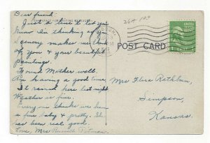 Postcard Nebraska NE Greetings from Gibbon, Nebr. Standard View Linen Card 