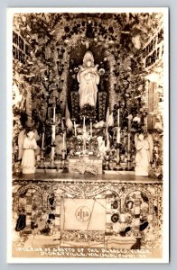 Interior Of Grotto Of The Blessed Virgin Dickeyville Wisconsin Unposted RPPC