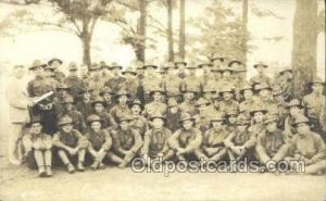 Co F 9th Training Regt WWI Real Photo Military Soldier in Uniform Unused 