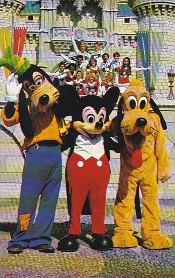 Florida Walt Disney World Goofy Mickey And Pluto Pose With 