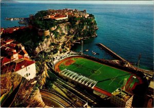 Monaco, Principaute De Monaco LOUIS II STADIUM~Football AERIAL VIEW 4X6 Postcard
