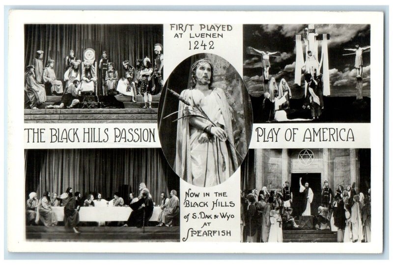 c1940's The Black Hill Passion Play Of America Black Hill SD RPPC Photo Postcard