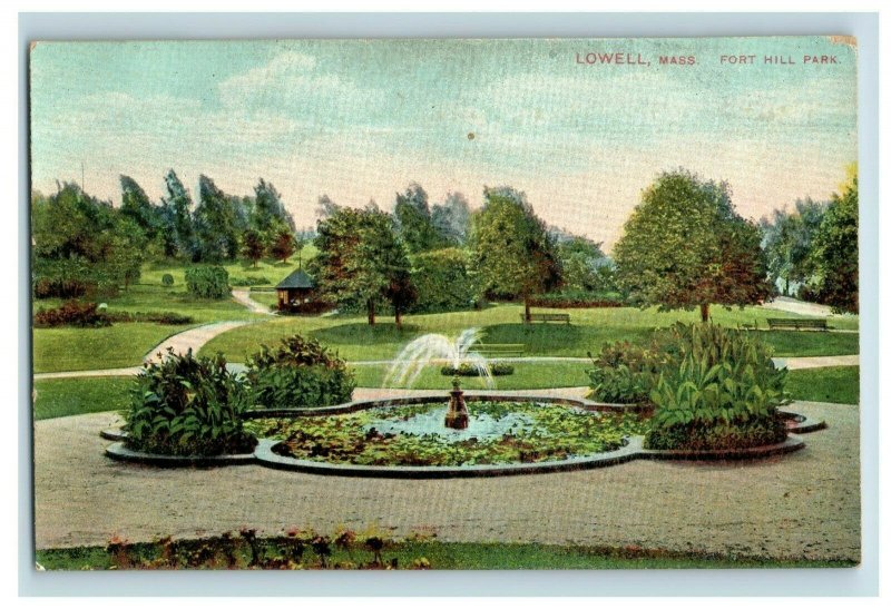 C.1910 Fort Hill Park, Lowell, Mass. Postcard P175 