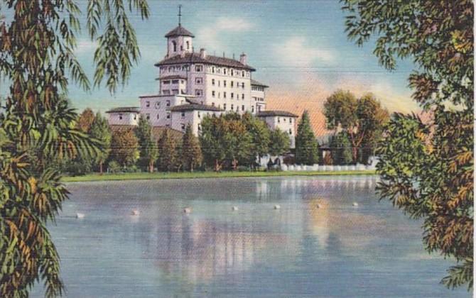 Colorado Vista Of Broadmoor Hotel From The Lake Pikes Peak Region Curteich