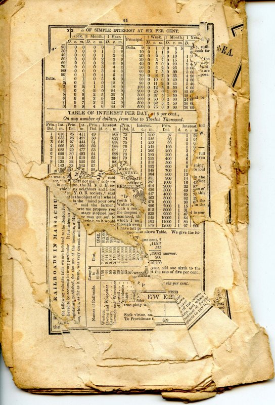 The Old Farmers' Almanac (Robert B Thomas)-1846 (8 X 5.25)44pp, stringbound