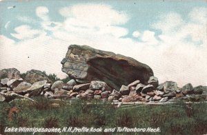 Lake Winnipesaukee N.H. Profile Rock and Tuftonboro Neck c.1904 Postcard A133