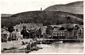 VINTAGE POSTCARD THE HARBOUR AND MARKET PLACE RAMSEY ISLE OF MAN MAILED 1934