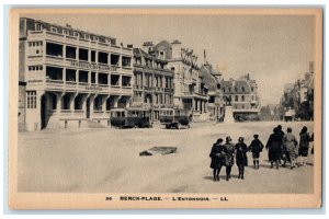 c1930's Berck-Plage L'Entonnoir France Trolley Car Unposted Postcard