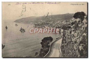 Old Postcard Villefranche Sur Mer Boat