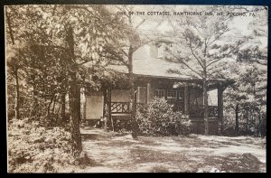 Vintage Postcard 1936 One of the Cottages, Hawthorn Inn, Mt. Pocono, PA