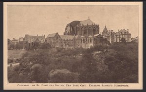 NYC Cathedral of St. John the Divine, Exterior Looking Northwest ~ WB