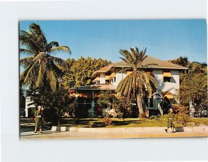 Postcard Little White House in Quarters L at the Naval Base in Key West, Florida