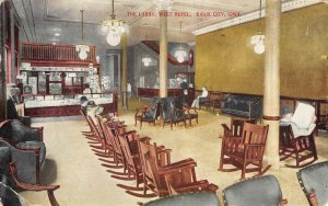 The Lobby, West Hotel, Sioux City, Iowa Interior View 1912 Vintage Postcard