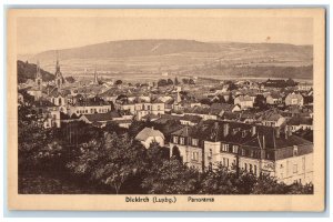 c1920's Panorama View of Buildings Hills Diekirche Luxembourg Antique Postcard