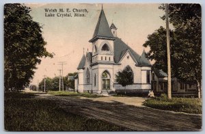 K48/ Lake Crystal Minnesota Postcard c1910 Welsh M.E. Church 477