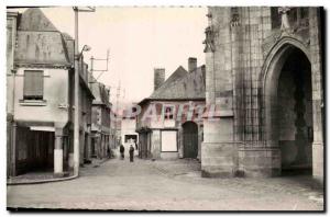 Modern Postcard La Guerche de Bretagne Rue du Cheval Blanc Old Porches