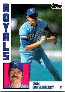 1984 Topps Baseball Card Dan Quisenberry Kansas City Royals sk3568