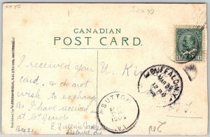 Winnipeg Canada 1906 Postcard City Hall and Volunteer Monument