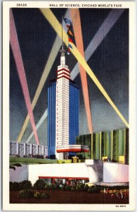 VINTAGE POSTCARD THE HALL OF SCIENCE CARILON AT CHICAGO WORLD'S FAIR 1933