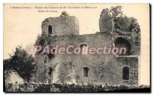 Postcard Ancient Ruins Crocq Du Chateau De Dauphine From Montlain