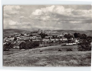 Postcard Castle Hill from South-West, Denbigh Castle, Denbigh, Wales