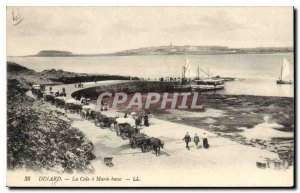 Old Postcard The Cafe Dinard low Maree