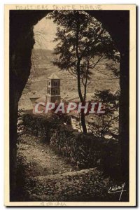 Postcard Old Moustiers Ste Marie Le Steeple Vu du Chemin de Notre Dame de Bea...