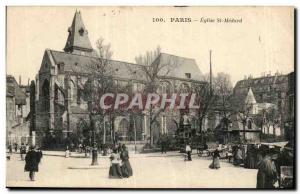 Paris Postal Church St-Michel-Old Map